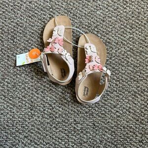 Jumping Beans Pink and Cream Butterfly Sandals